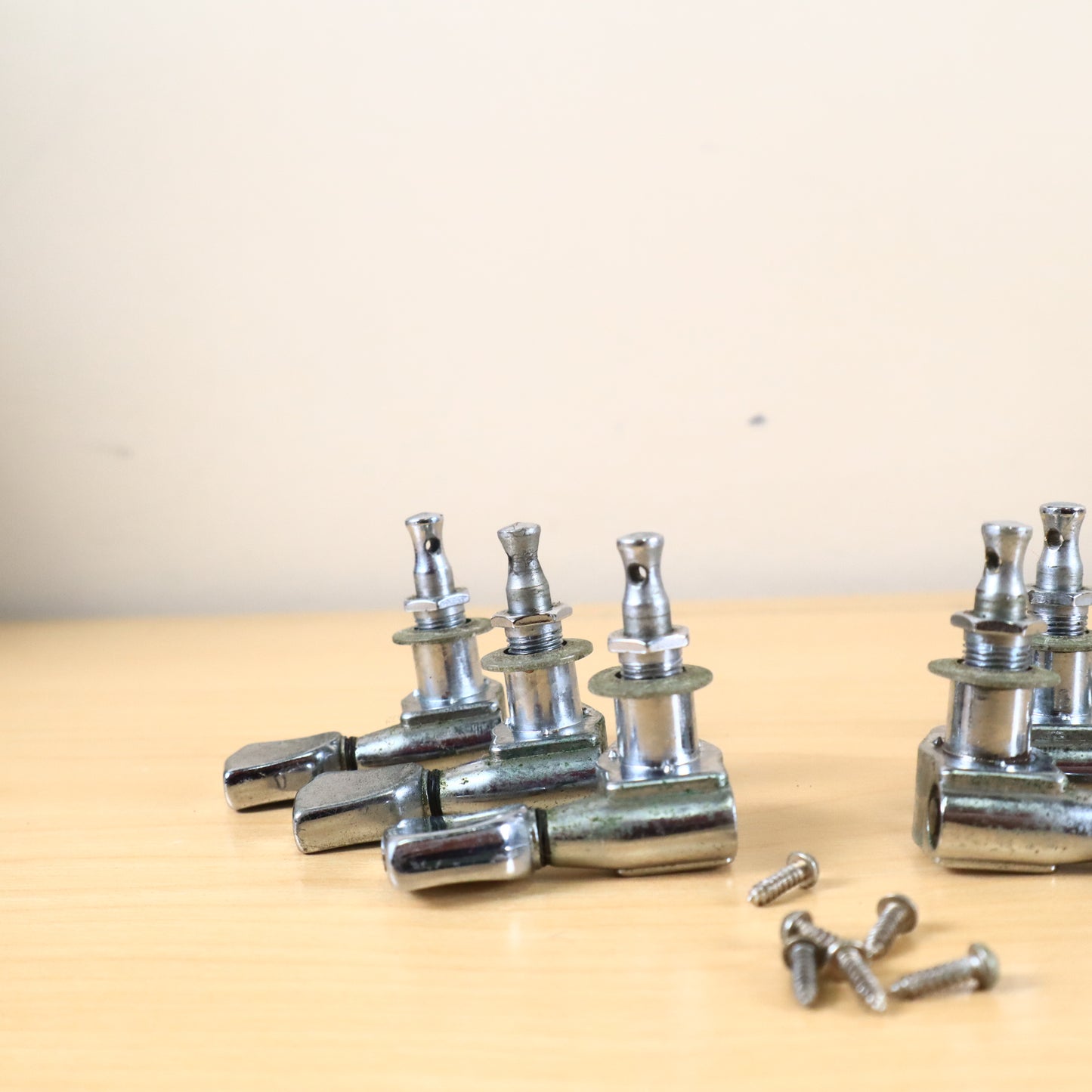 Vintage 1972 Gibson Embossed Logo Chrome Tuners Les Paul ES SG 1970's