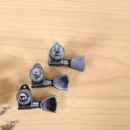 Vintage 1972 Gibson Embossed Logo Chrome Tuners Les Paul ES SG 1970's