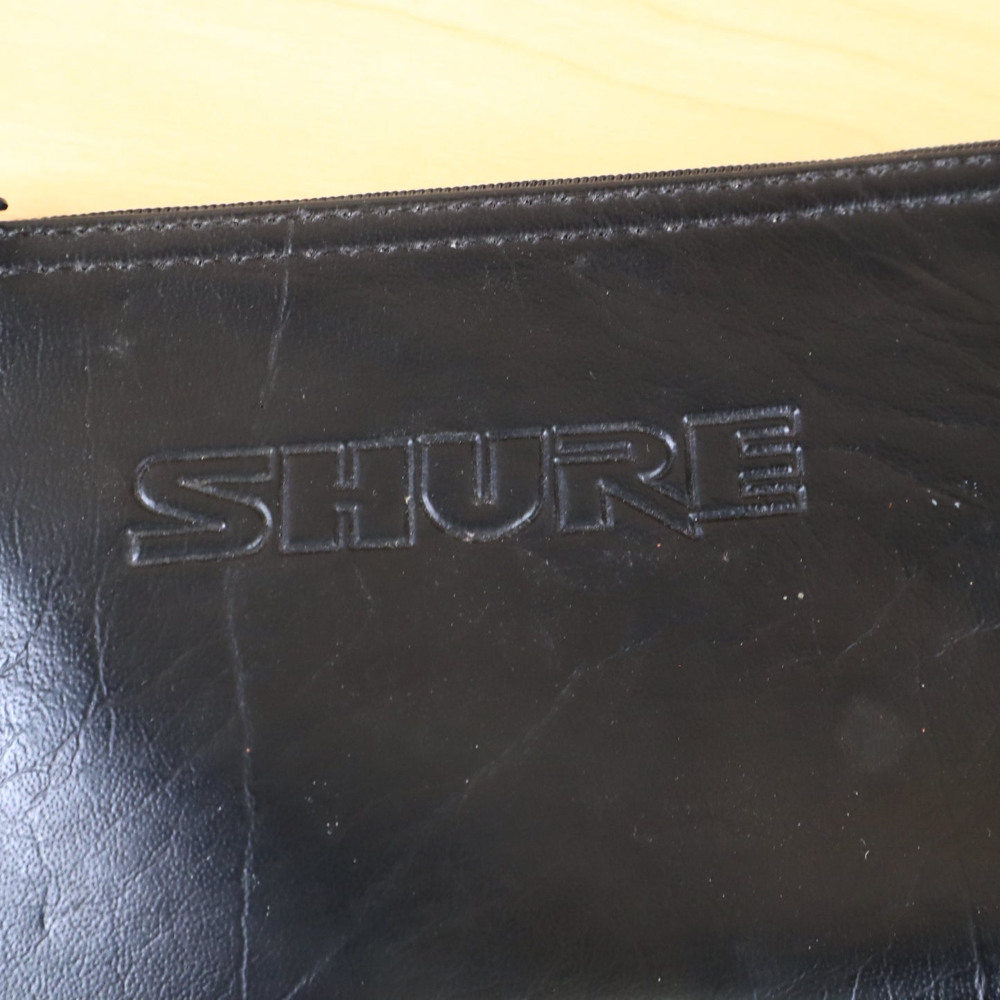 Shure Wired Microphone Bag Zipper Pouch Case Black Vinyl Standard Size (9"x4")