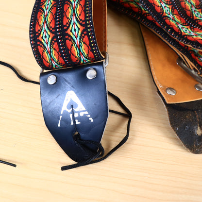 Vintage Original Ace Guitar Strap Hippie Woven Multi Color