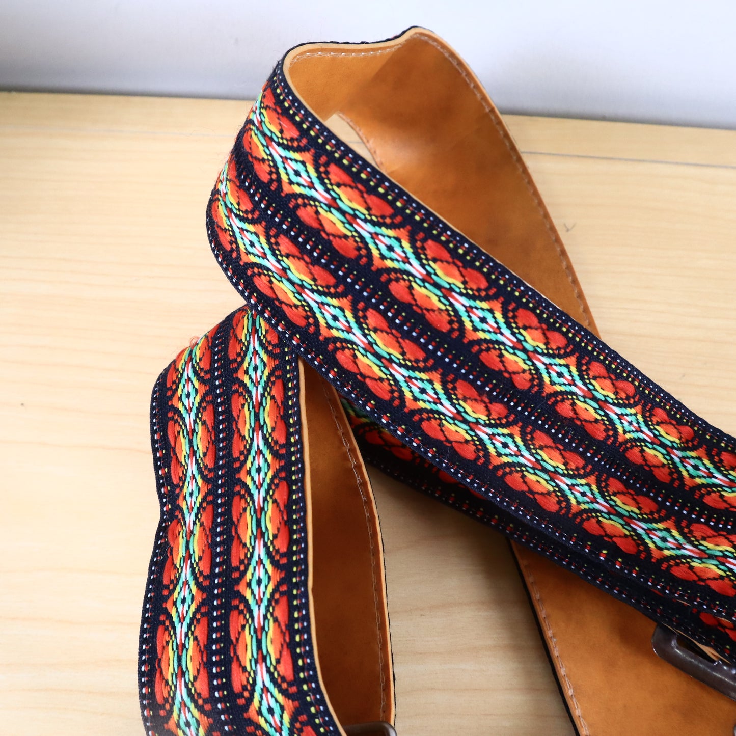 Vintage Original Ace Guitar Strap Hippie Woven Multi Color