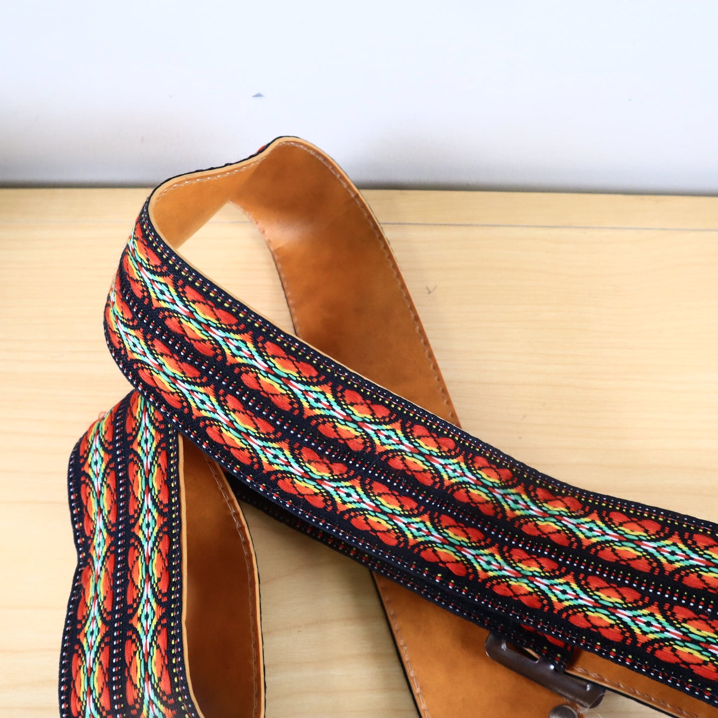 Vintage Original Ace Guitar Strap Hippie Woven Multi Color