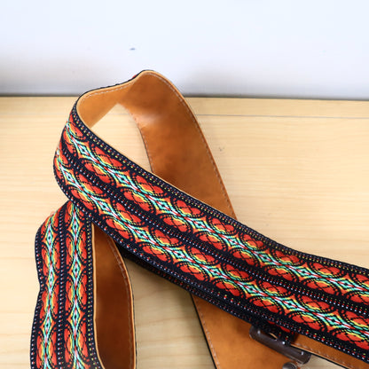 Vintage Original Ace Guitar Strap Hippie Woven Multi Color