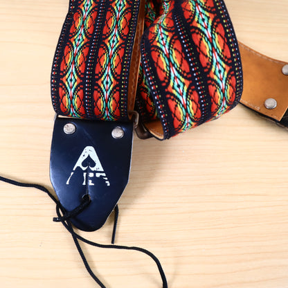 Vintage Original Ace Guitar Strap Hippie Woven Multi Color