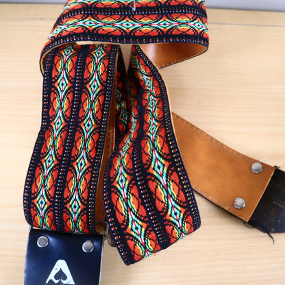 Vintage Original Ace Guitar Strap Hippie Woven Multi Color