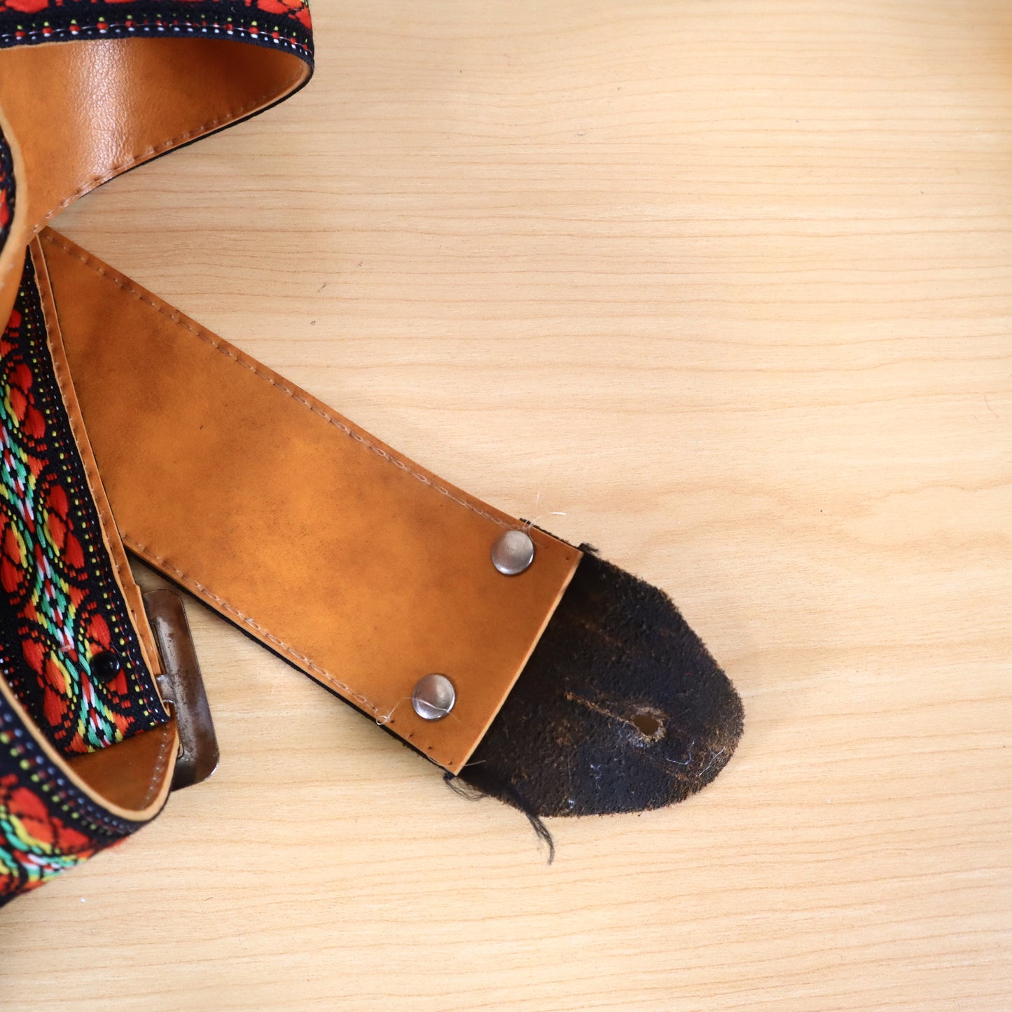 Vintage Original Ace Guitar Strap Hippie Woven Multi Color