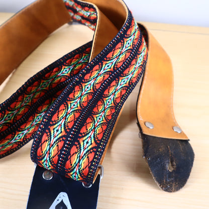 Vintage Original Ace Guitar Strap Hippie Woven Multi Color