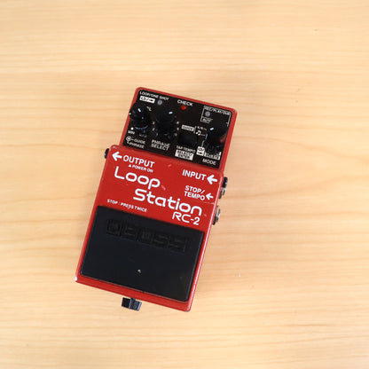 BOSS RC-2 Loop Station Guitar Effect Tempo Tap Pedal Red
