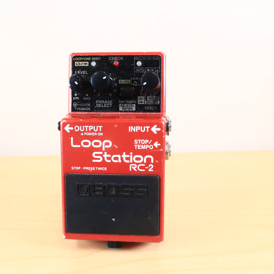 BOSS RC-2 Loop Station Guitar Effect Tempo Tap Pedal Red