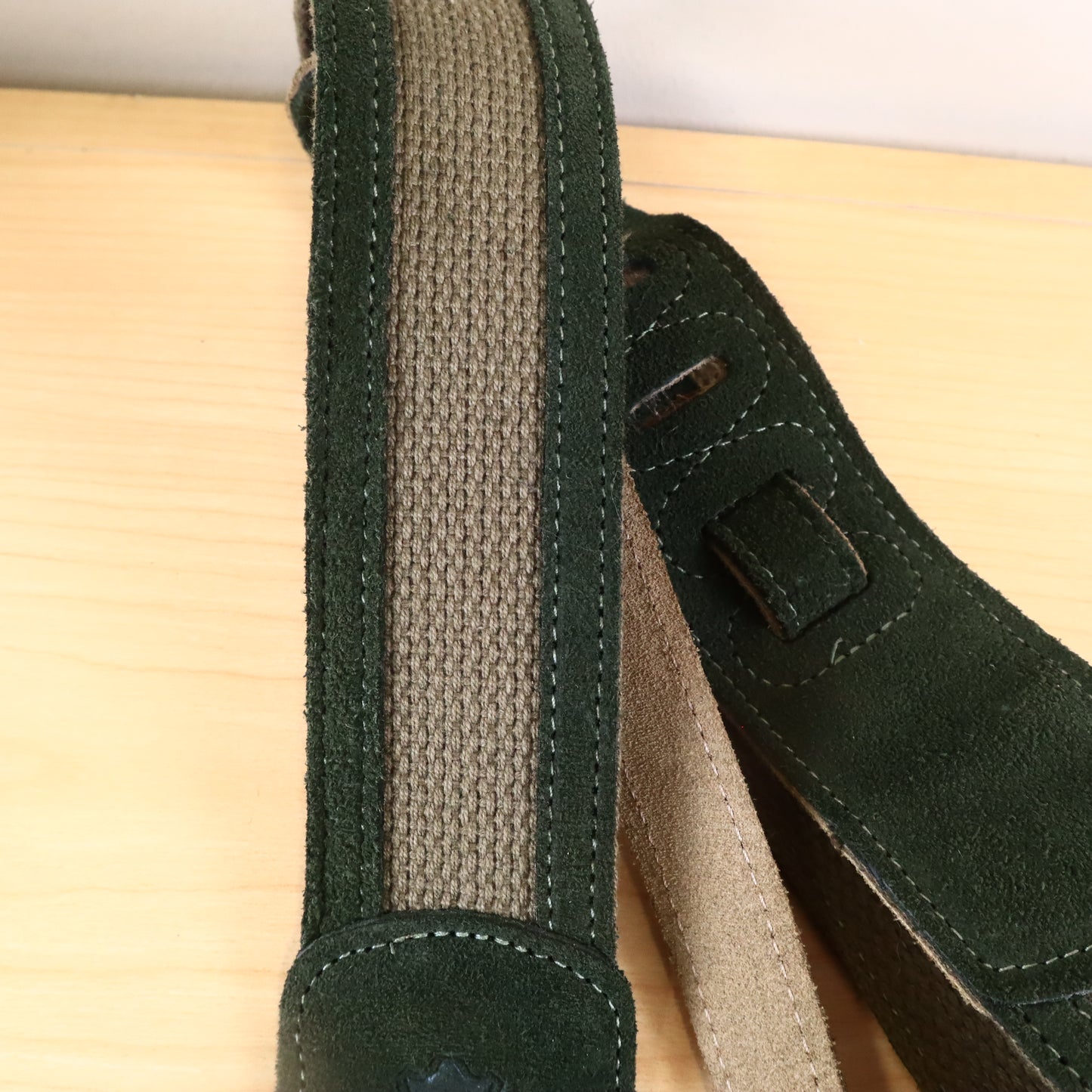 Levy's Canvas Guitar/Bass Strap Green/Brown
