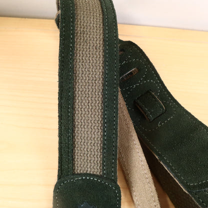 Levy's Canvas Guitar/Bass Strap Green/Brown