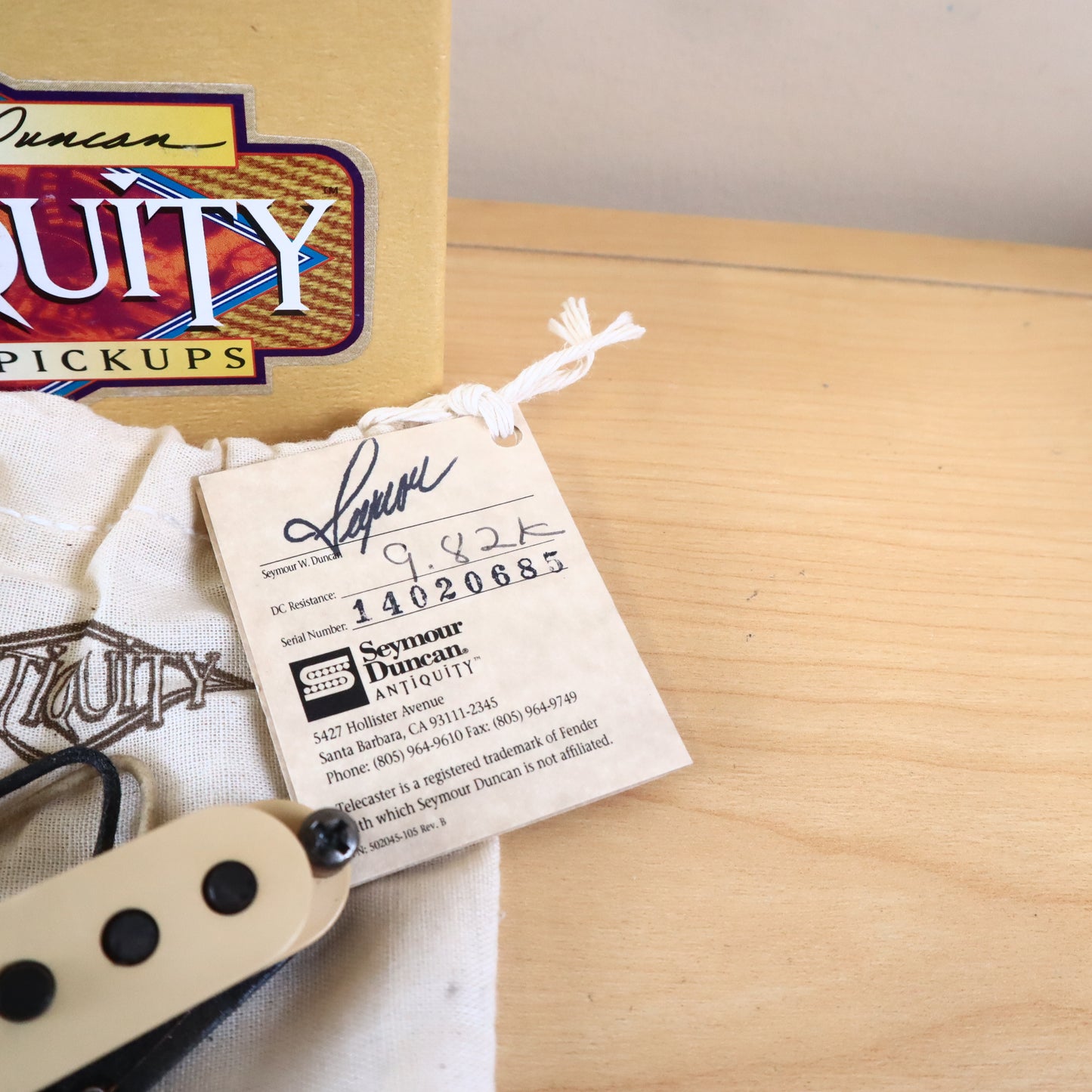 Seymour Duncan Antiquity Strat Custom Bridge Pickup Cream 9.82kOhms