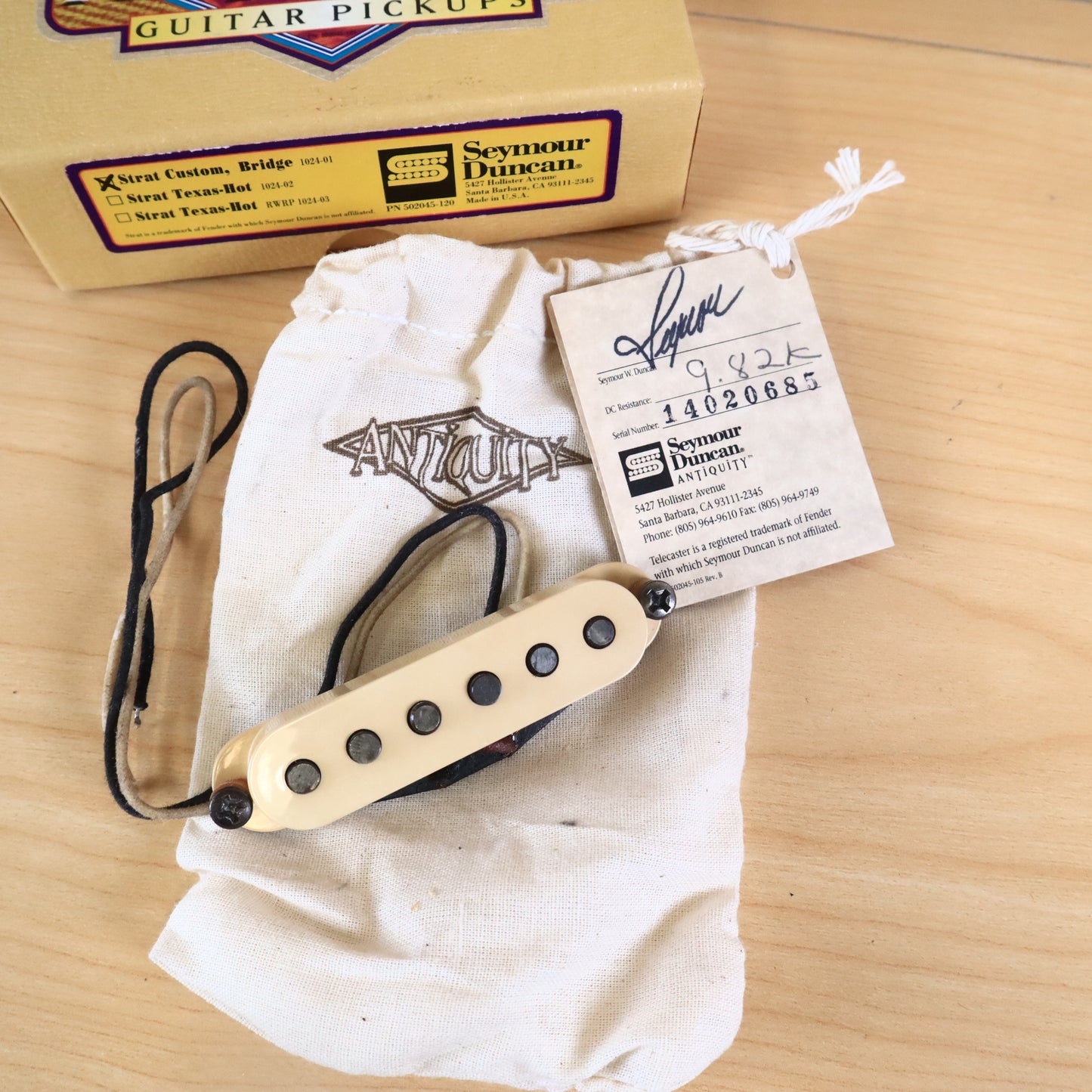 Seymour Duncan Antiquity Strat Custom Bridge Pickup Cream 9.82kOhms