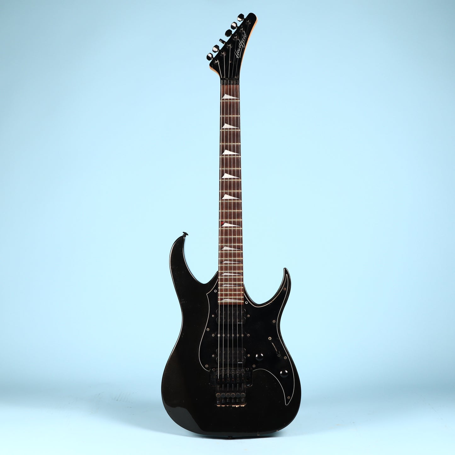 Heartfield Fender Talon Electric Guitar Black Chopped Headstock