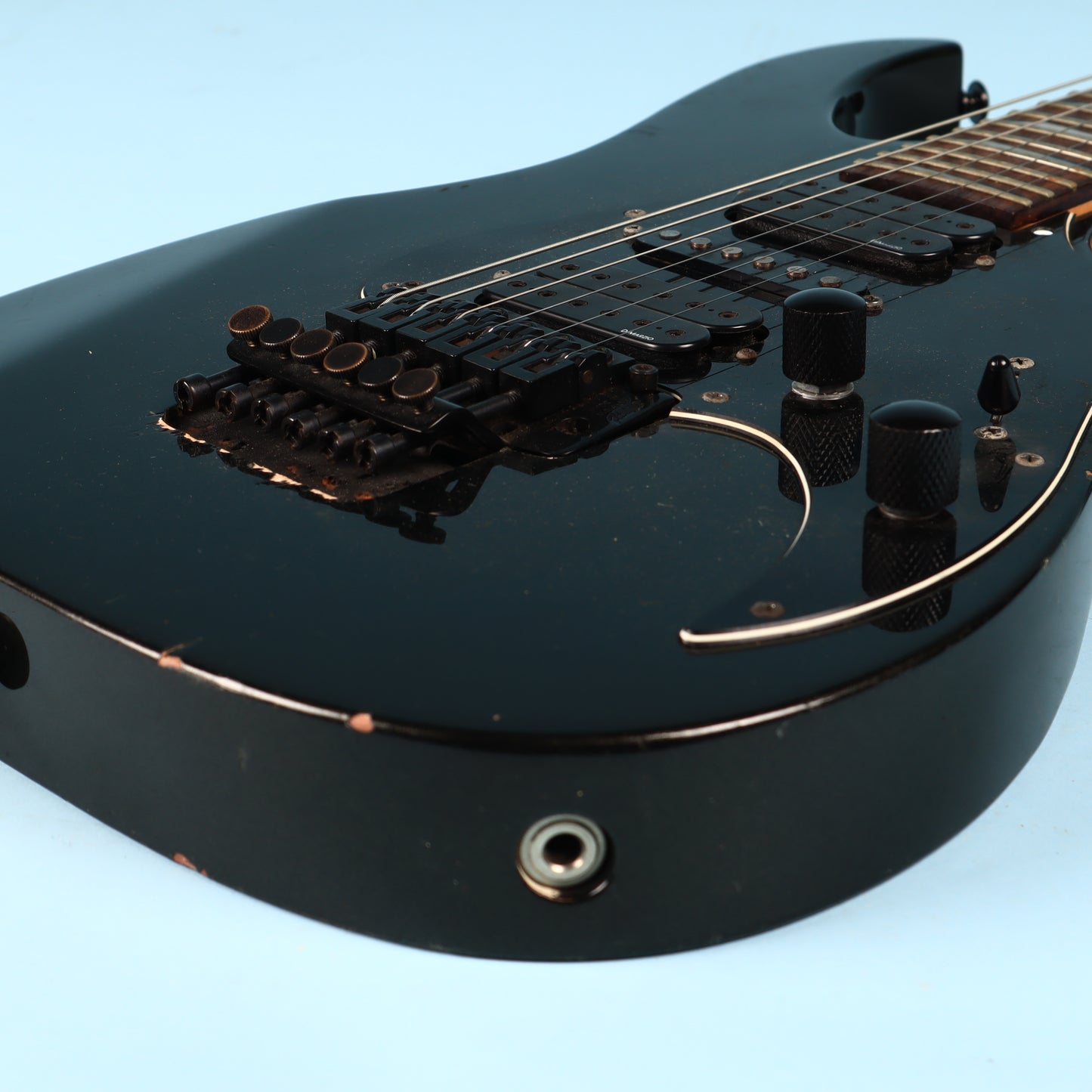 Heartfield Fender Talon Electric Guitar Black Chopped Headstock