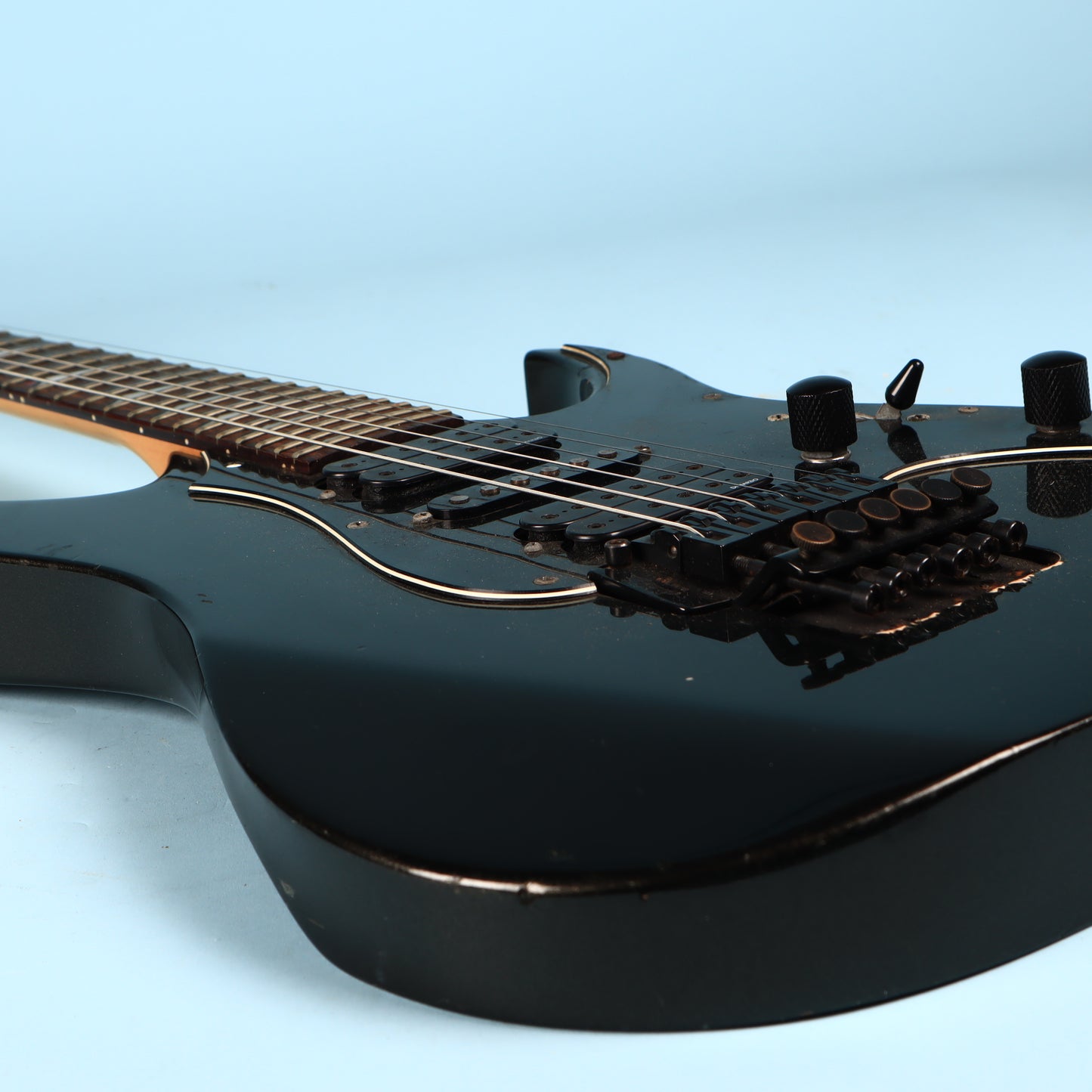 Heartfield Fender Talon Electric Guitar Black Chopped Headstock