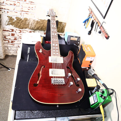 2005 Schecter CSH-12 12-String Semi-Hollow Guitar Crimson Red