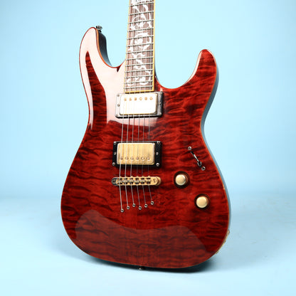 2003 Schecter C-1 Classic Diamond Vine Inlays Antique Amber