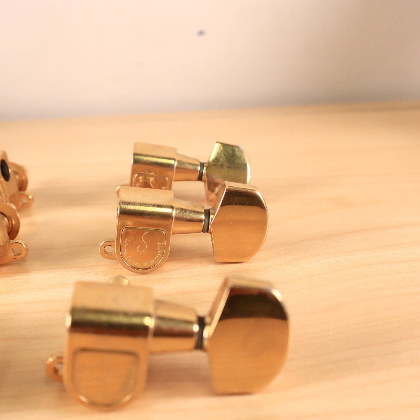 1970s 80s 3x3 Schaller West Germany Guitar Tuner Gold Finish