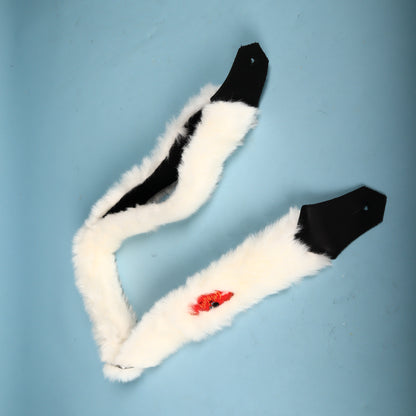 Get'm Get'm Guitar Strap 2.5" White Faux Fur