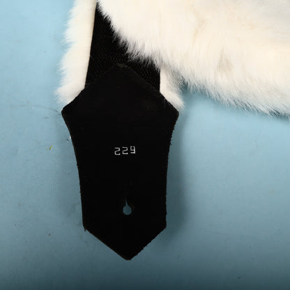 Get'm Get'm Guitar Strap 2.5" White Faux Fur