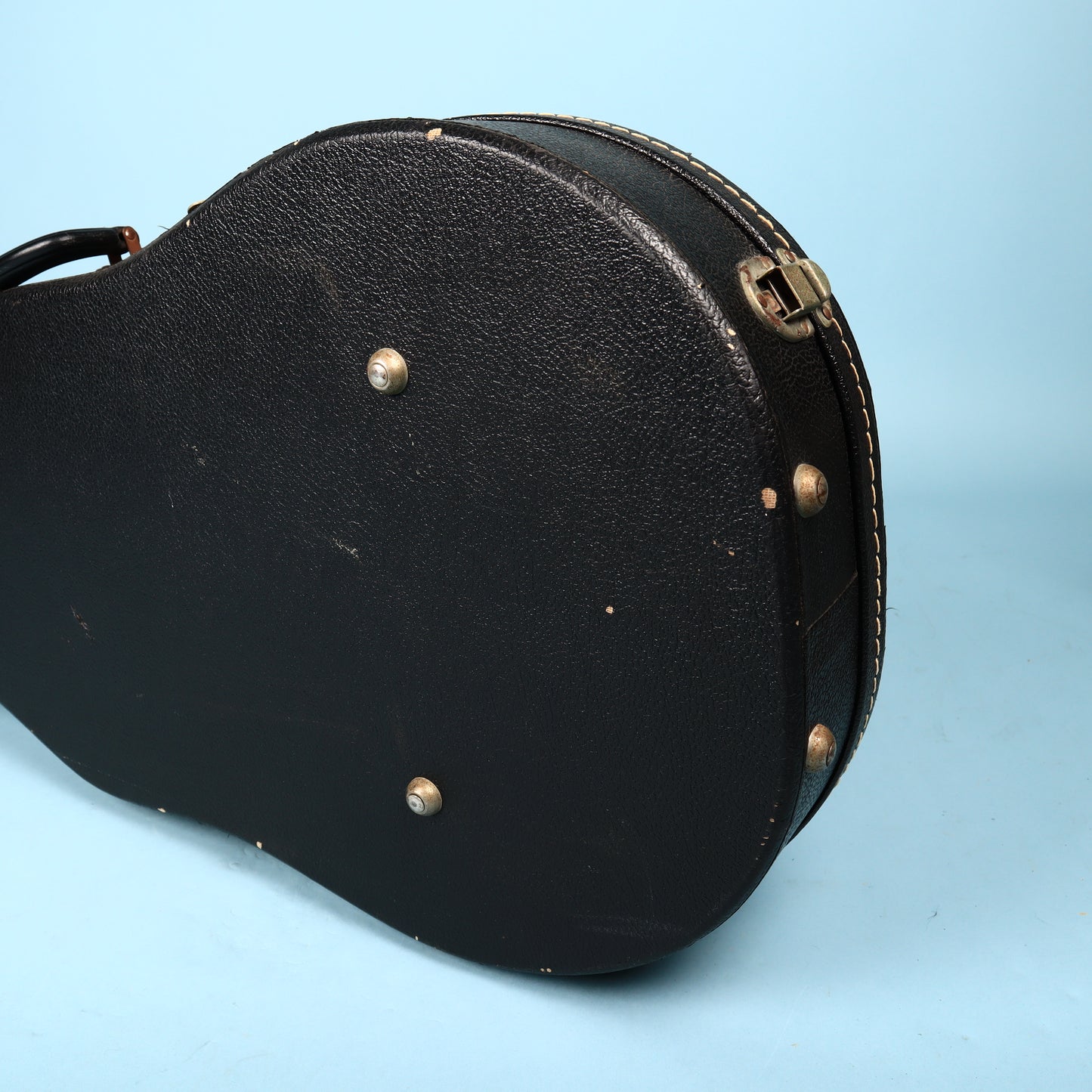 Vintage 60s/70s Gibson Les Paul Hard Shell Case Black Exterior Purple Interior