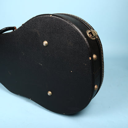 Vintage 60s/70s Gibson Les Paul Hard Shell Case Black Exterior Purple Interior