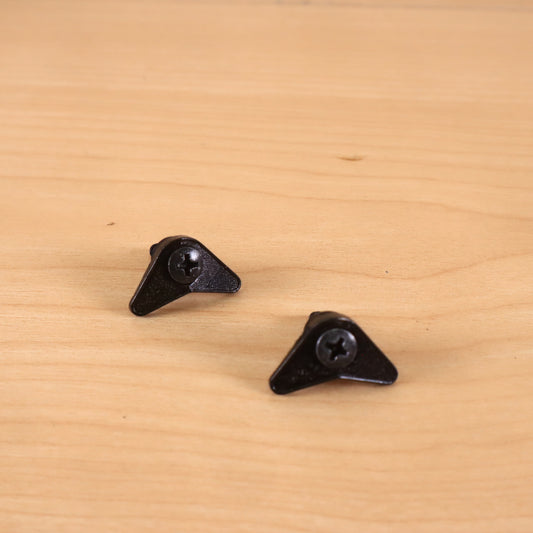 Vintage 1986 Ibanez Japan Roadstar II Boomerang V black strap buttons Pair (2)