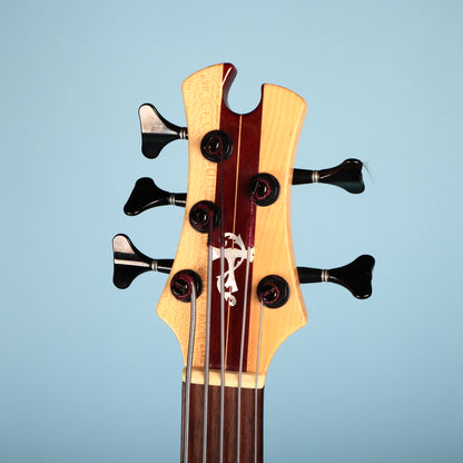 Tobias USA 5-String Bass Neck Through Guitar Zebrawood