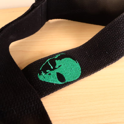 Henry Heller 2" Cotton Adjustable Guitar Strap Black Alien UFO Embroidery NWT