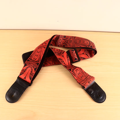 D’Addario T20W1423 Woven Guitar Strap, Tiki Mask, Red