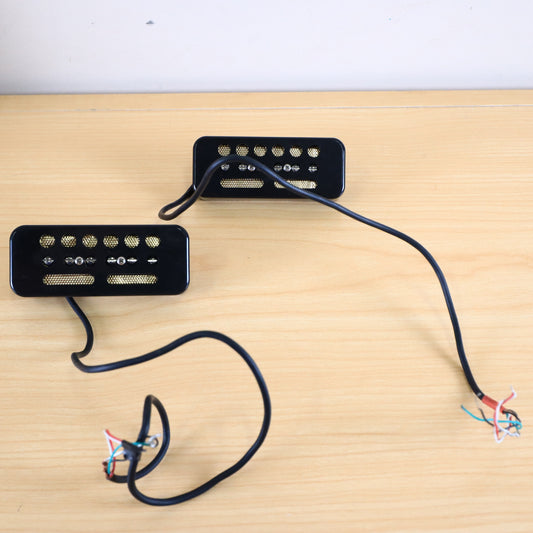 GFS Gold Foil Humbucker Ferrite Soapbar Set in Black