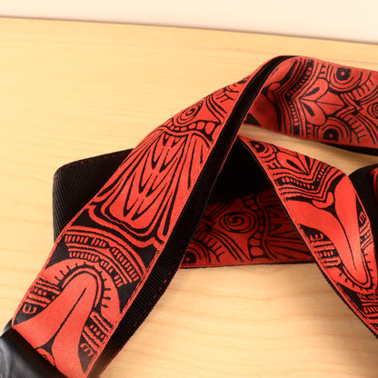 D’Addario T20W1423 Woven Guitar Strap, Tiki Mask, Red