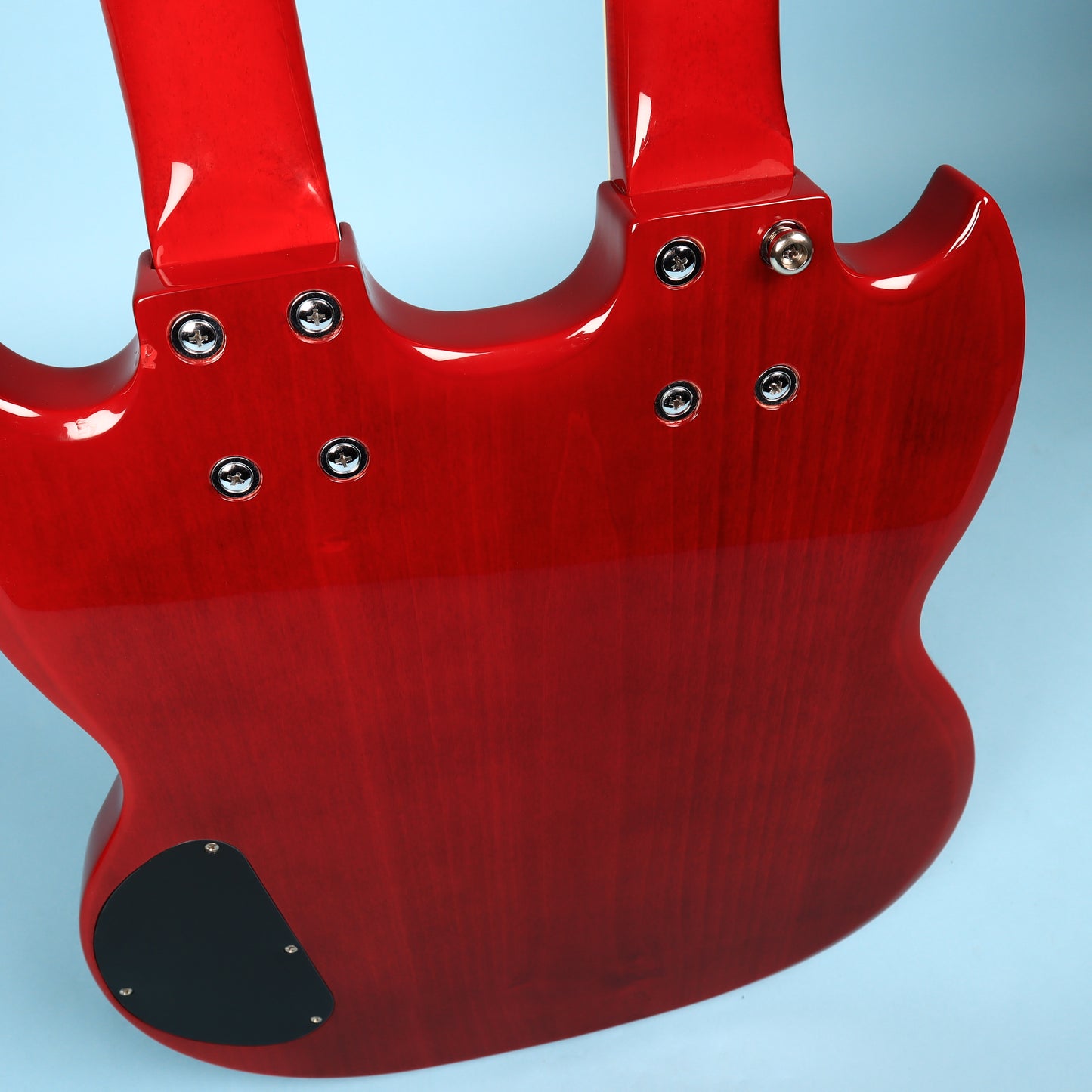 2003 Epiphone G-1275 Standard Flame Top Double Neck SG Cherry Guitar