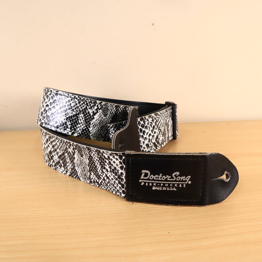 1980s RARE Doctor Song Snake Skin Guitar Strap Excellent Condition