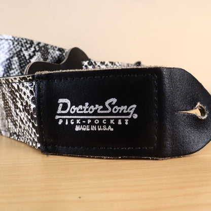 1980s RARE Doctor Song Snake Skin Guitar Strap Excellent Condition
