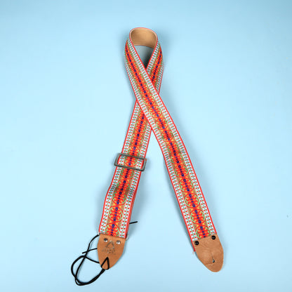 VINTAGE ACE 1960's HIPPIE BOHO Cobain Dylan Hootenanny GUITAR STRAP USA Woven