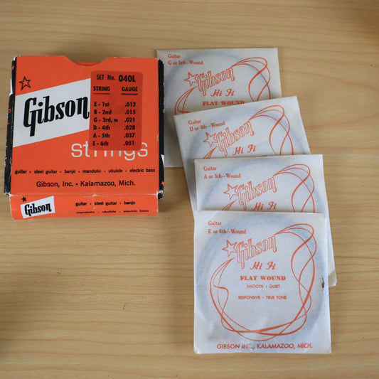 Gibson 040L 70's Flat Wound Light Gauge Hi Fi Electric Guitar Orange