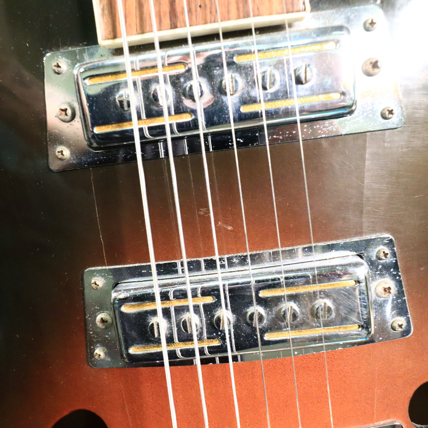 '60s Decca Teisco Hollowbody Sunburst 3 Pickup DMI 502 Electric Guitar