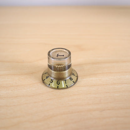 1960's Univox Teisco Guyatone Conrad - Single Gold Tone Guitar Knob
