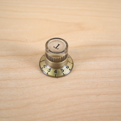 1960's Univox Teisco Guyatone Conrad - Single Gold Tone Guitar Knob