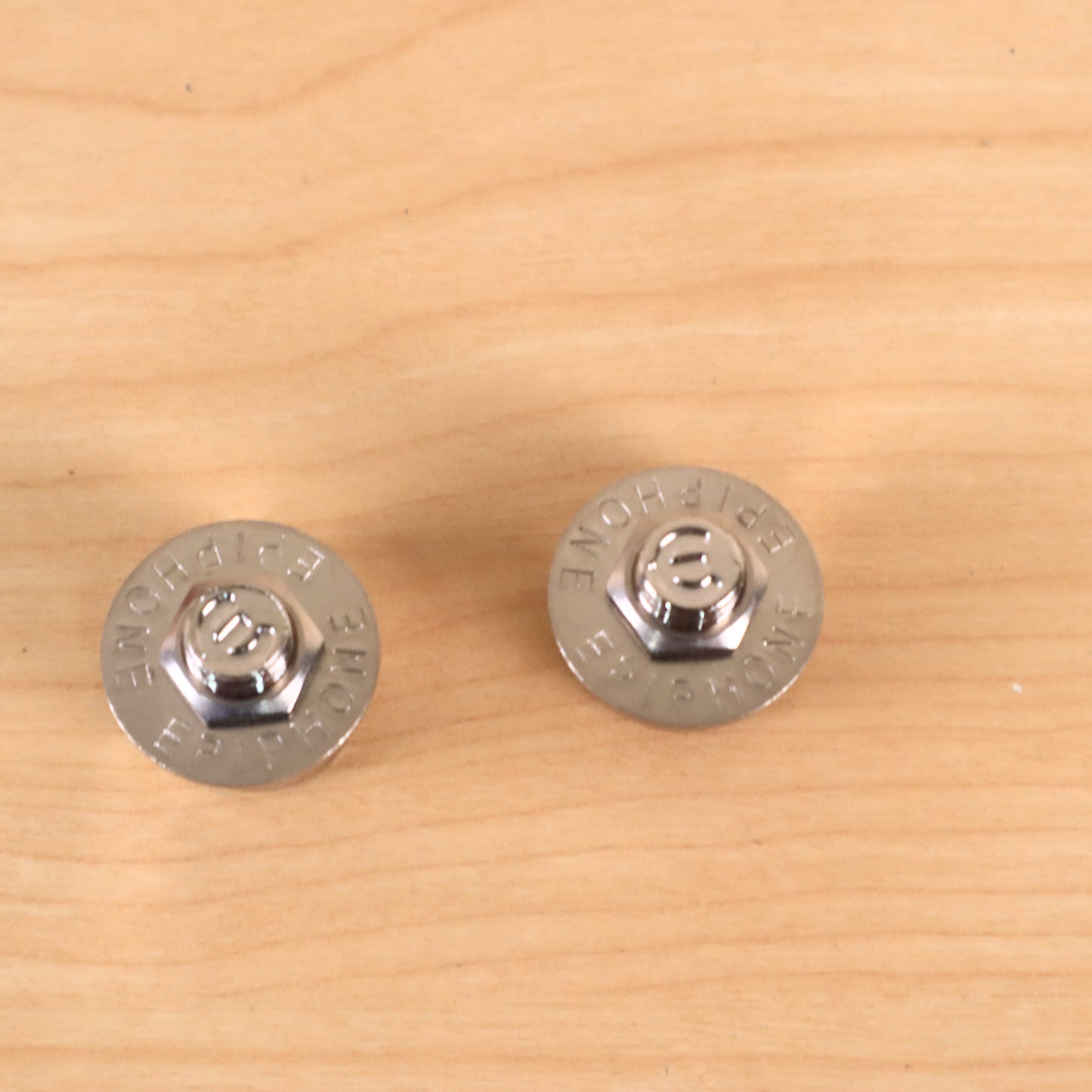 Epiphone Les Paul Custom Guitar Locking Strap Buttons Pair of Two Silver