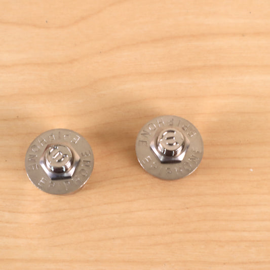 Epiphone Les Paul Custom Guitar Locking Strap Buttons Pair of Two Silver