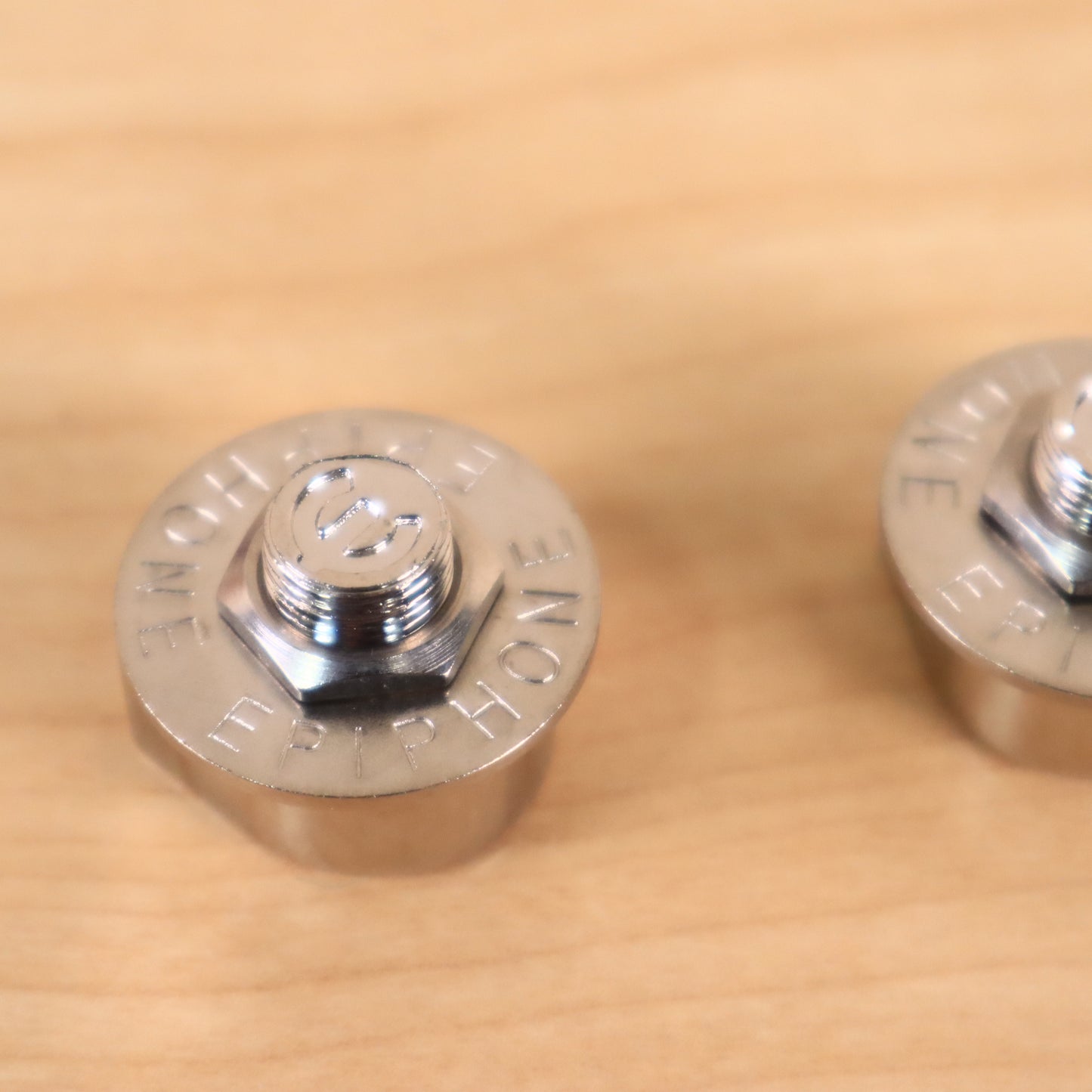 Epiphone Les Paul Custom Guitar Locking Strap Buttons Pair of Two Silver