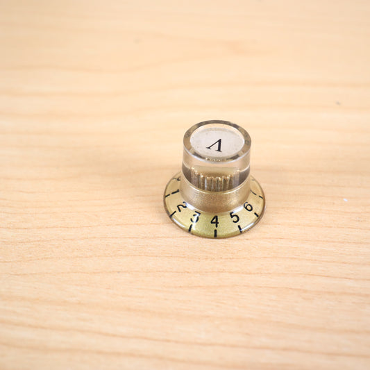 1960's Univox Teisco Guyatone Conrad - Single Gold Volume Guitar Knob