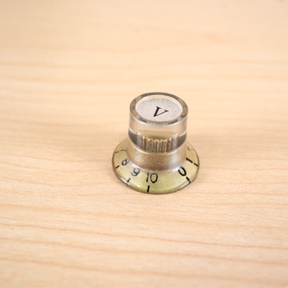 1960's Univox Teisco Guyatone Conrad - Single Gold Volume Guitar Knob
