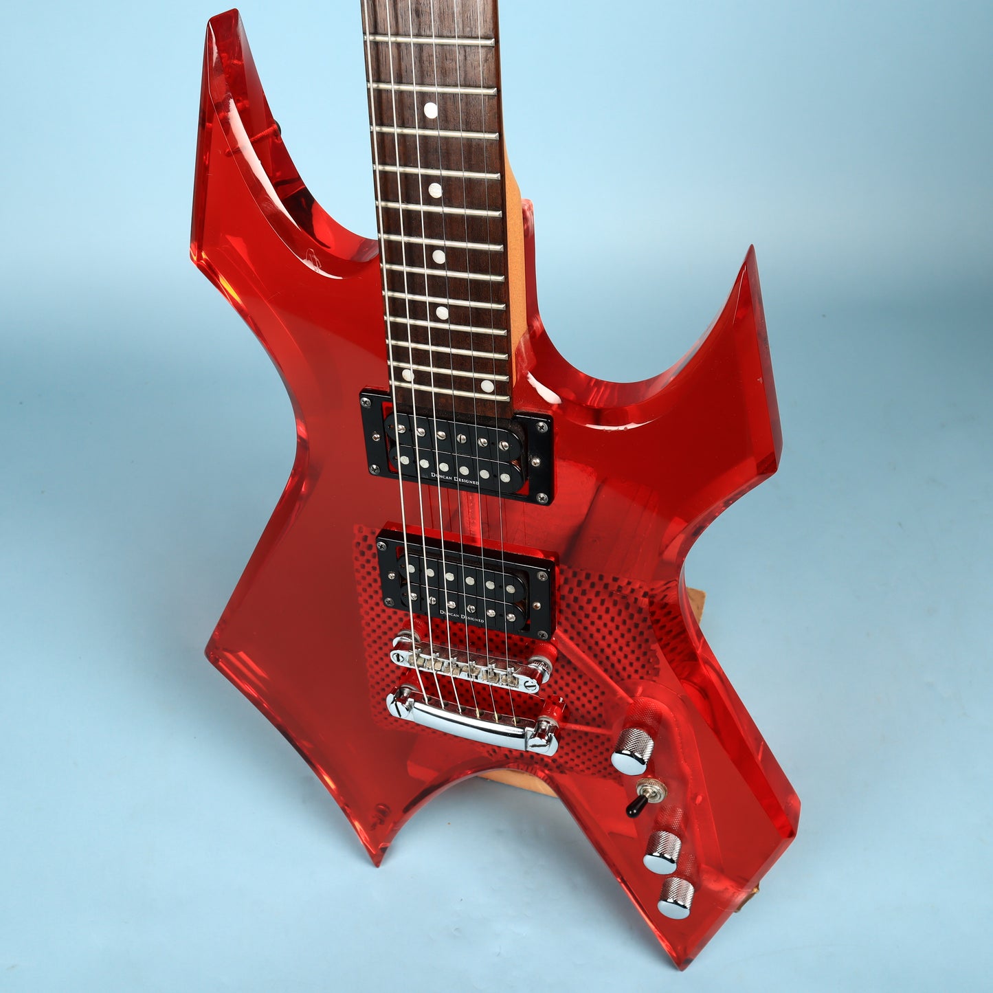 BC Rich Platinum Acrylic Transparent Red