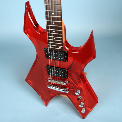 BC Rich Platinum Acrylic Transparent Red