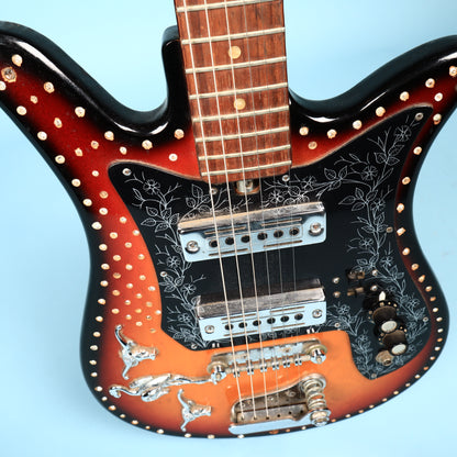 1960s Teisco Del Rey ET-200 Rhinestone Bedazzled Cowboy Guitar