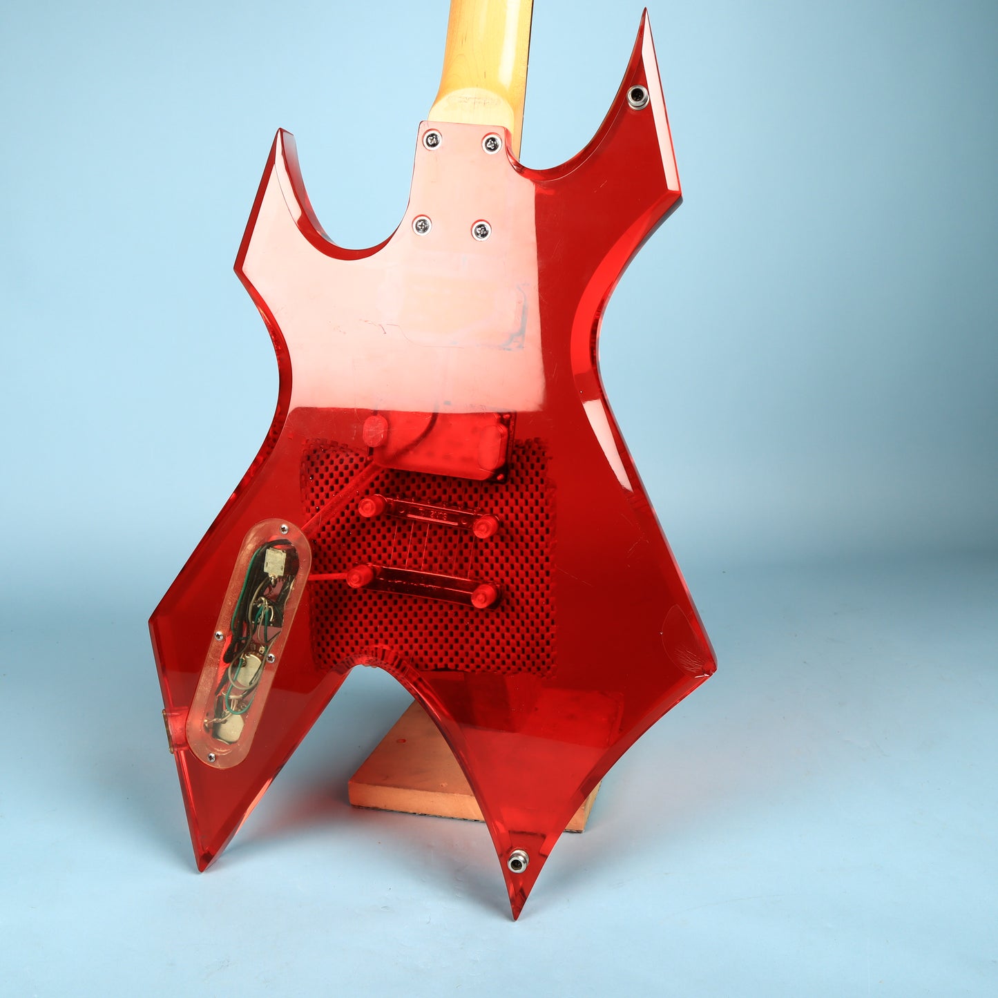 BC Rich Platinum Acrylic Transparent Red